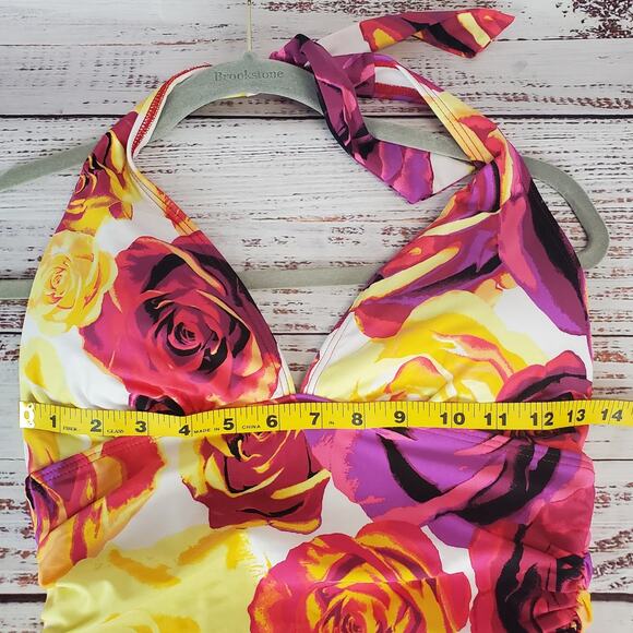 Jantzen Multicolor Swim Suit 8 Floral One Piece Bathing Suit Beach Pool Tropical - Picture 11 of 12